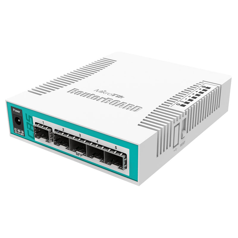 Cloud Core Switch de 6 Puertos SFP 1 Puerto Combo TP/SFP CRS106-1C-5S - SILYMX