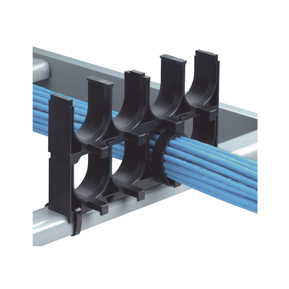 Espaciador De Cables De Nylon 6.6 Con 4 Espacios De 1.25 In 31.8 Mm De Diámetro Color Negro CRS4-125-X - SILYMX