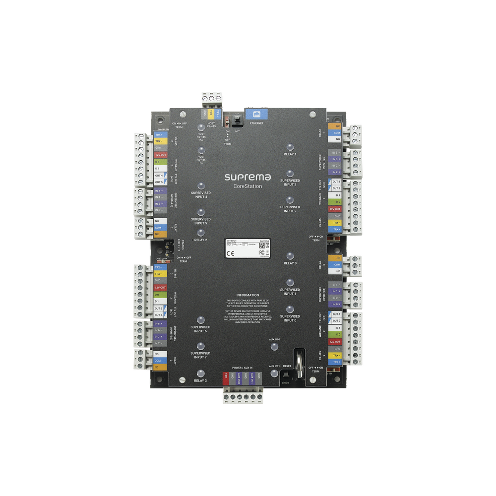 CoreStation Panel de Control de Acceso Biometría Integrada Compatible con Sistema de Elevadores 200,000 Huellas 4 Puertas - SILYMX
