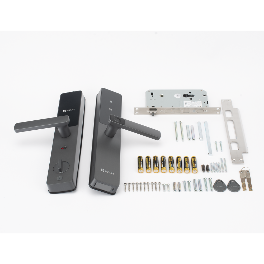 Cerradura Inteligente Wi-Fi Bluetooth Códigos Visitantes Huella,Tag, Contraseña Botón para Timbrar Apertura Remota Alarma Anti-intrusión CS-DL05-R200 - SILYMX