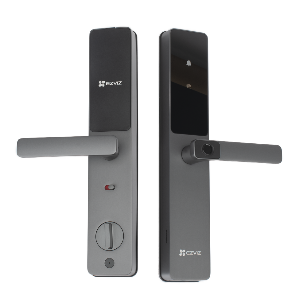 Cerradura Inteligente Wi-Fi Bluetooth Códigos Visitantes Huella,Tag, Contraseña Botón para Timbrar Apertura Remota Alarma Anti-intrusión CS-DL05-R200 - SILYMX