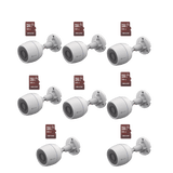 Kit de Camaras WiFi Incluye 8 Piezas CS-H3C y 8 Piezas HS-TF-E1/32G Detección de Movimiento CS-H3C/KM8 - SILYMX