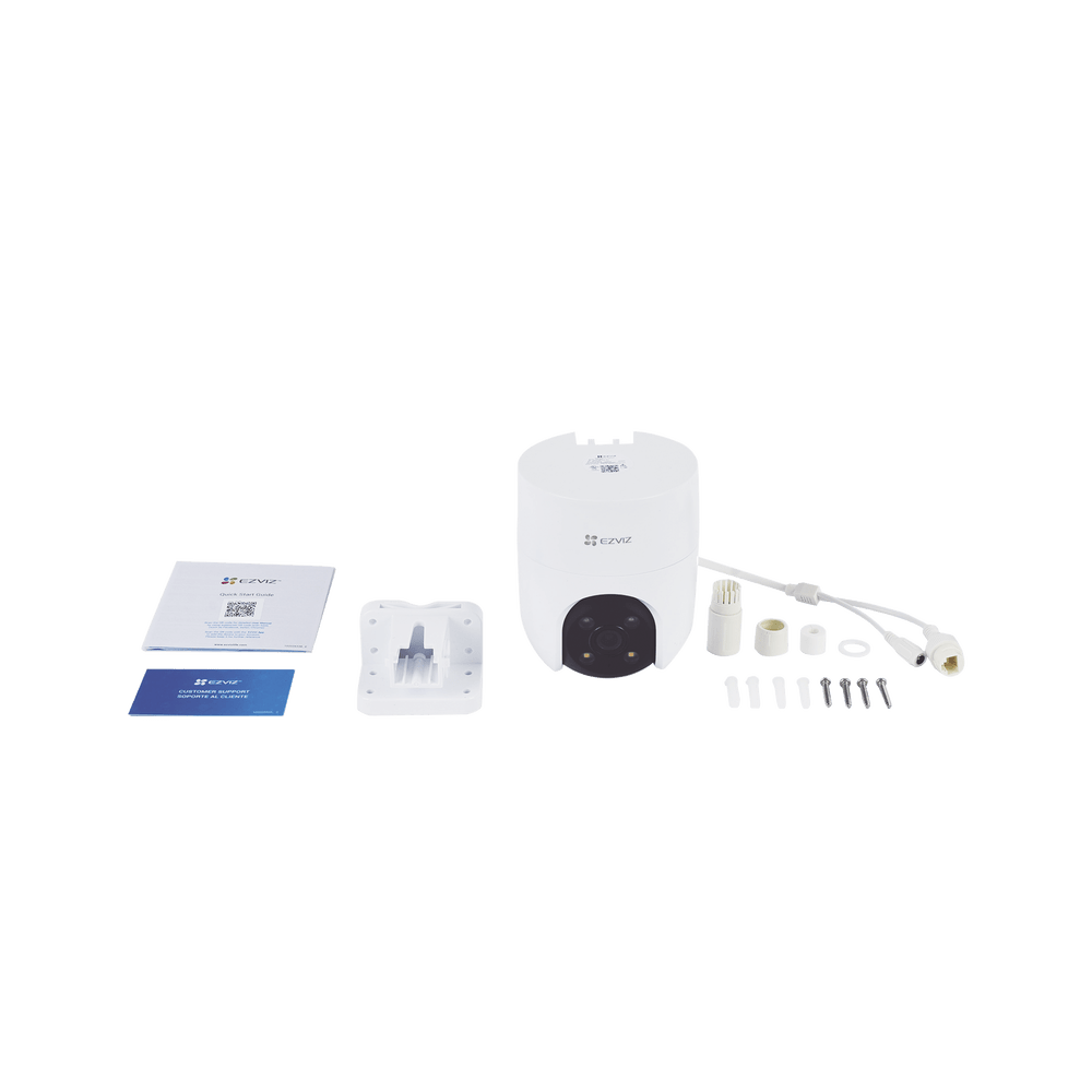 Camara PT WiFi 2 Megapixel Cobertura 360° Detección humana Seguimiento Inteligente Sirena Luz Parpadeante Micro SD Audio Exterior CS-H8C - SILYMX