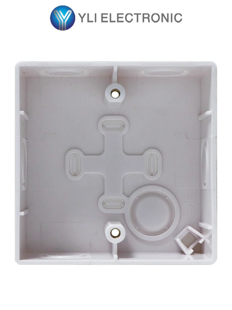 Caja de Montaje para Botón Plástica Forma Cuadrada MBB-800B-P - SILYMX