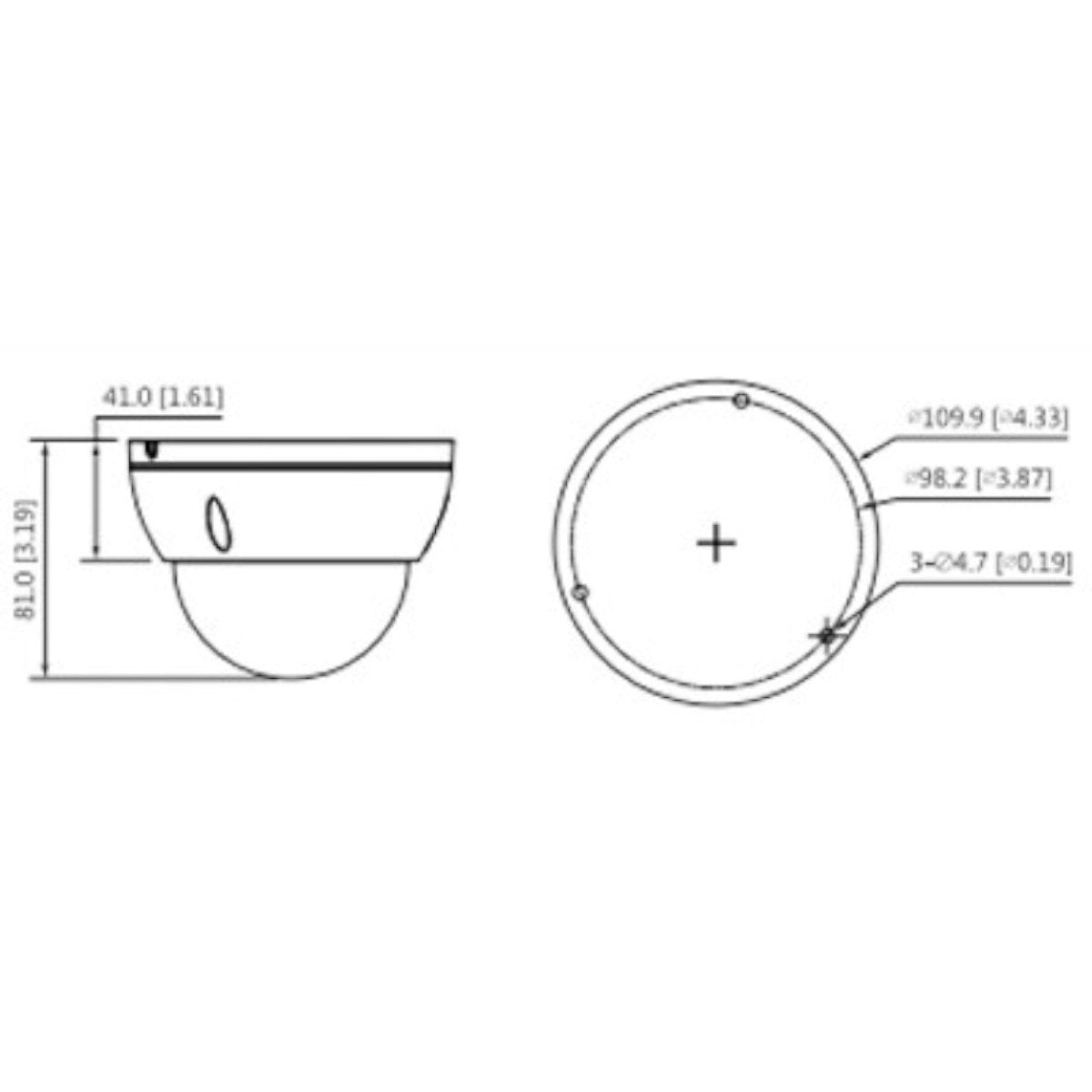 Camara Domo De 5 Mp Antivandalica/ Lente De 2.8mm/ip67/ik10  DH-HAC-HDBW1500EN-0280B - SILYMX