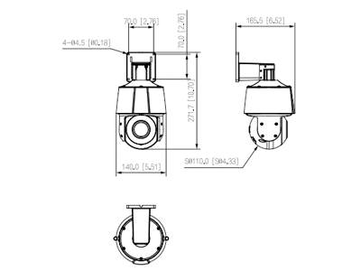Camara Ip Pt De 4 Megapixeles Full Color Disuasión Activa DH-SD3A400-GN-HI-A-PV-0400 - SILYMX