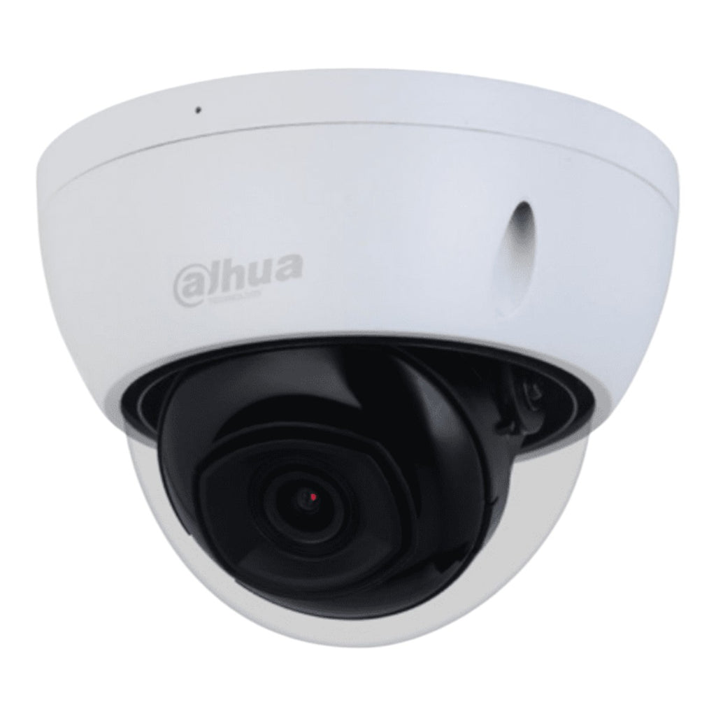 Cámara IP Domo Antivandálica de 2 Megapixeles. Lente de 2.8 mm micrófono integrado analíticos IVS 106° de visión IR de 30 m WDR real 120 dB compresión H.265+ ranura MicroSD carcasa metálica IP67 e IK10 DH-IPC-HDBW2241E-S