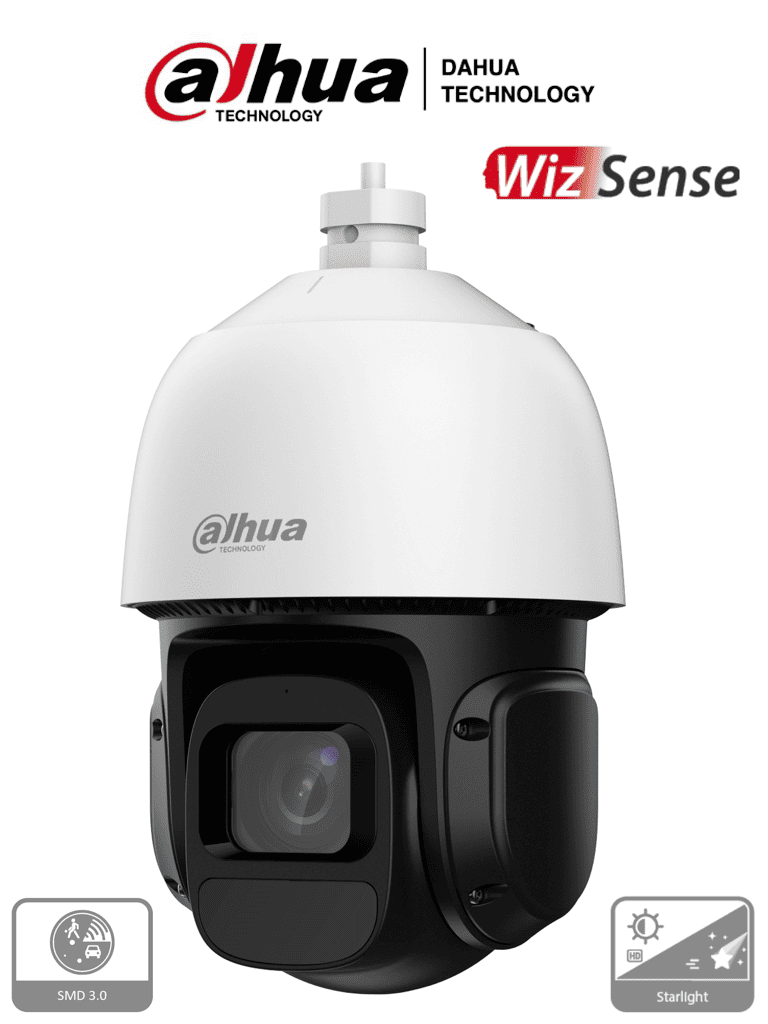 Camara Ip Ptz De 2mp Wizsense 80mts Ir Ranura Microsd DH-SD3D216NB-GNY - SILYMX