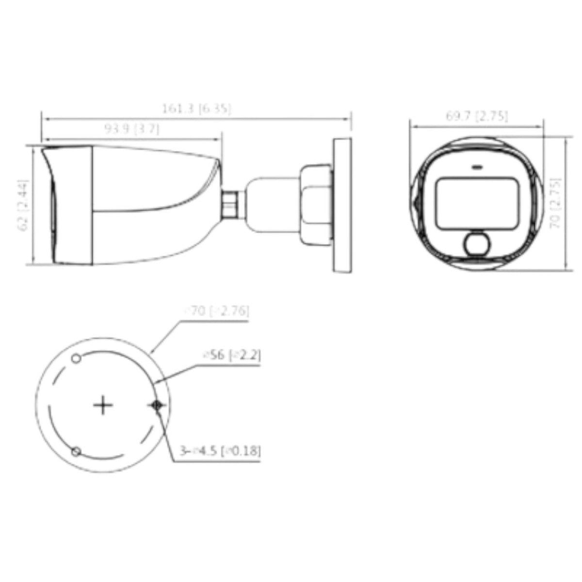Cámara Bullet Full Color De 5 Megapixeles Lente De 2.8 Mm DH-HAC-HFW1509CN-LED-0280B - SILYMX