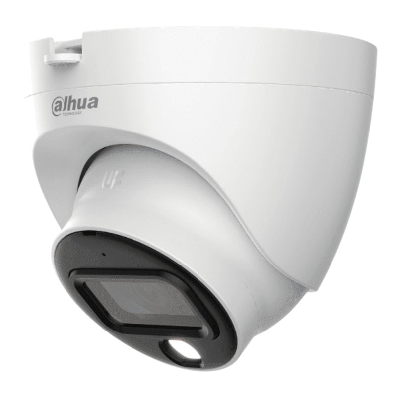 Cámara Domo Full Color de 2 MP 1080p Lente e 2.8mm 106 Grados de Apertura 20 Metros de Iluminación Instalación Rápida IP67 DWDR Starlight      DH-HAC-HDW1209TLQN-LED - SILYMX