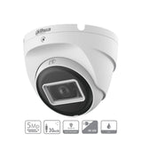 Camara Domo de 5 Megapixeles 106 Grados de Apertura  Metalica  Lente de 2.8 mm  IR de 30 Metros  Soporta: CVI, AHD, TVI y CVBS DH-HAC-T2A51N-U - SILYMX