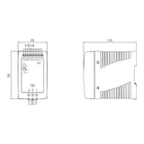 Fuente de poder MEANWELL Riel Din 24V, 100W con Cargador de Bateria DRC-100-B - SILYMX