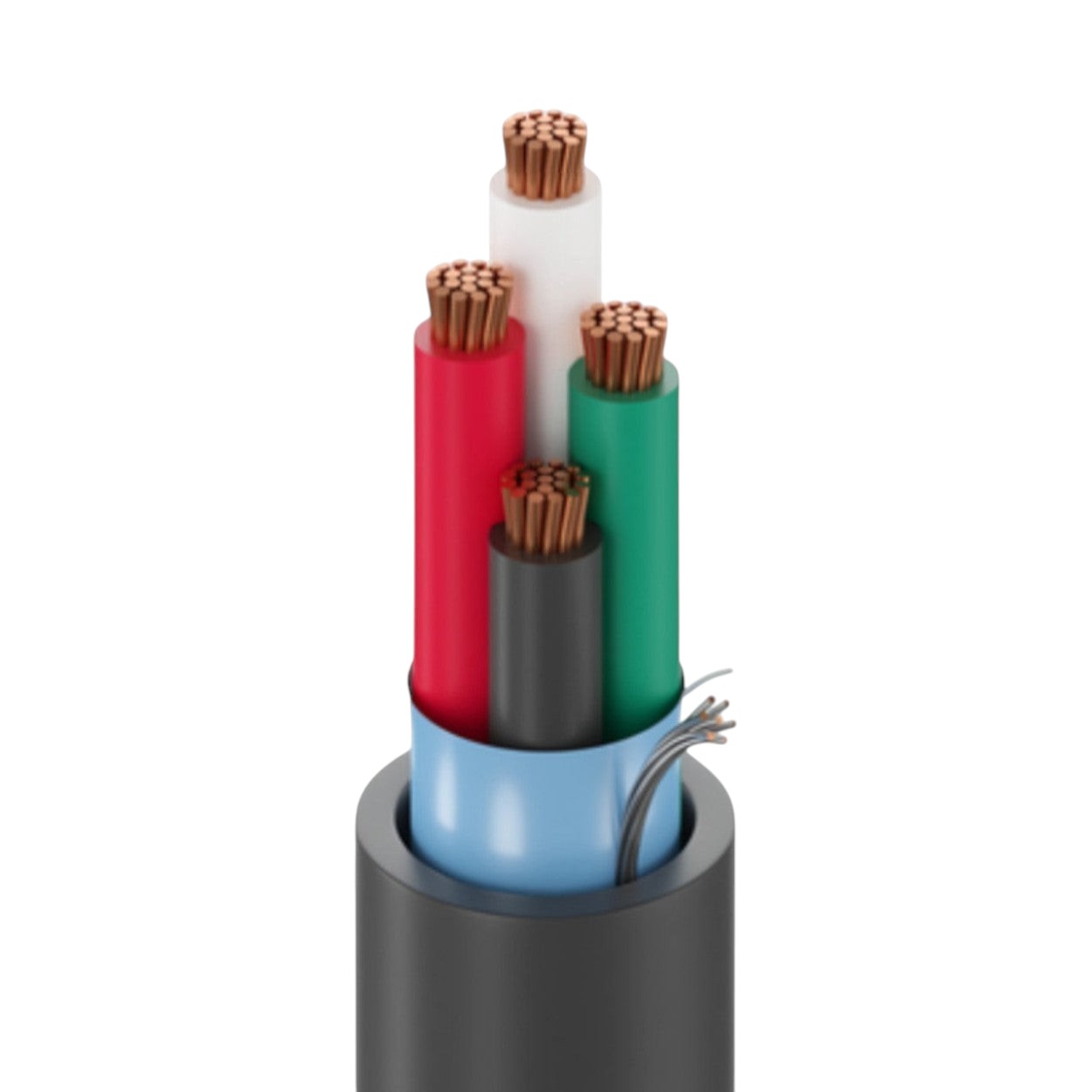 Bobina de Cable Belden 4x16 AWG Blindado CMR 305 Metros Gris 5202FE 0081000 - SILYMX