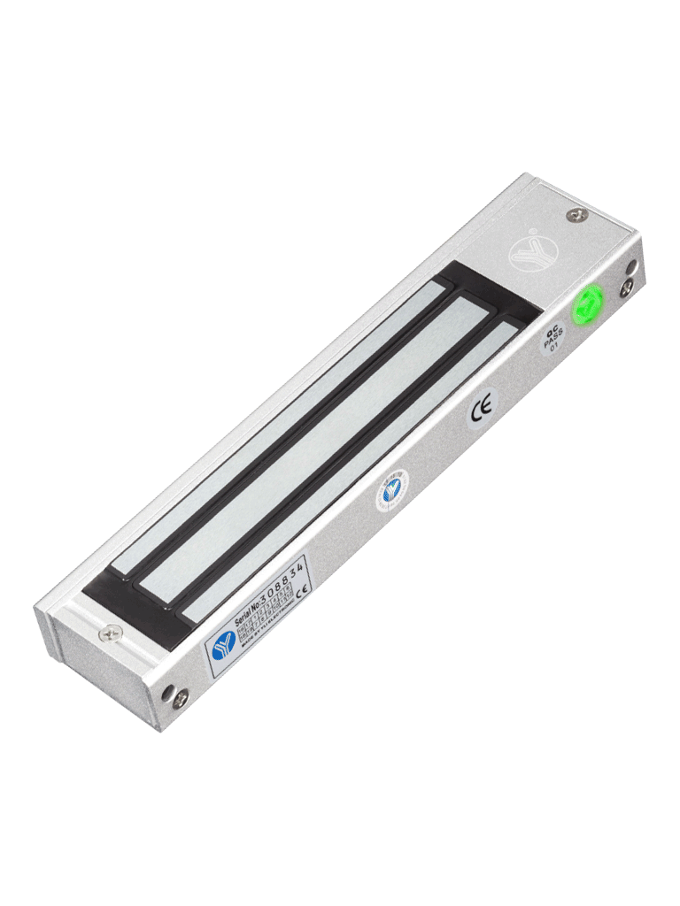 Cerradura Magnética con indicador led para Control de Acceso Fuerza de Sujeción 180 Kg o 350 LB Compatible con Soporte MBK180NZL Para puerta de madera vidrio o metal YM-180N(LED) - SILYMX