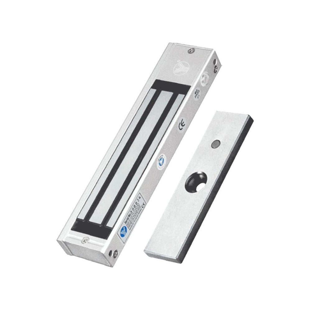 Paquete de Cerradura Magnética para Puertas de Vidrio sin Marco YM-180N(LED) + MBK-180U - SILYMX