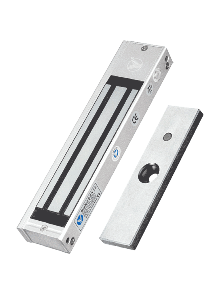 Cerradura Magnética con indicador led para Control de Acceso Fuerza de Sujeción 180 Kg o 350 LB Compatible con Soporte MBK180NZL Para puerta de madera vidrio o metal YM-180N(LED) - SILYMX