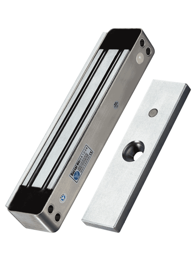 Cerradura Magnética para exterior IP68 con LED Fuerza de Sujeción 280Kg 600Lb Voltaje Dual 12v 24 VDC YL1 YM-280W(LED) - SILYMX