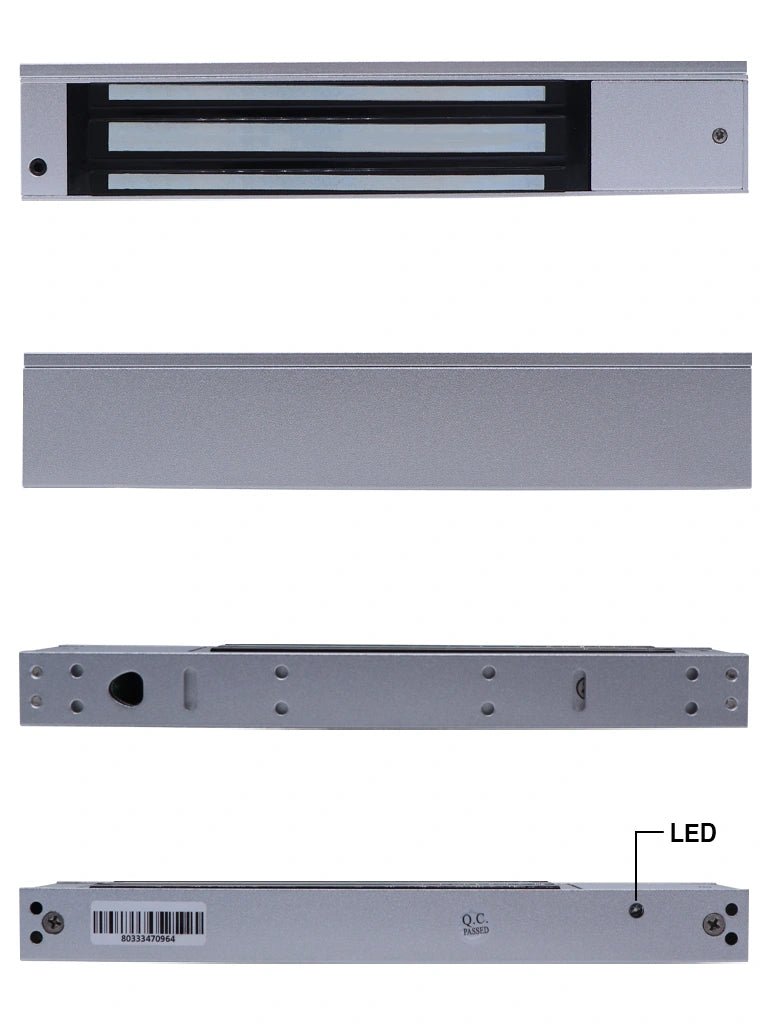 Cerradura Magnética para Uso Interior Fuerza de Sujeción 200kg 12 24 VCC Fail Safe Compatible con Puertas de Madera Vidrio y Metálicas LM-2805 - SILYMX