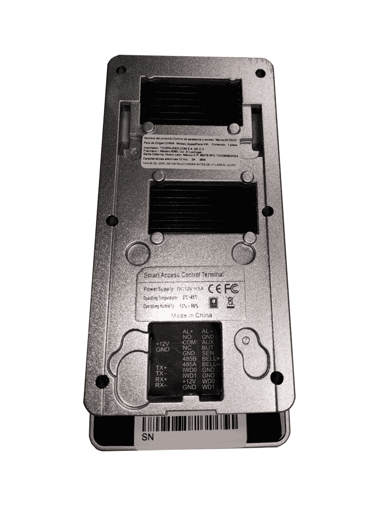 Terminal de Control de Acceso Facial 800 Rostros SpeedFace-V4L AC - SILYMX