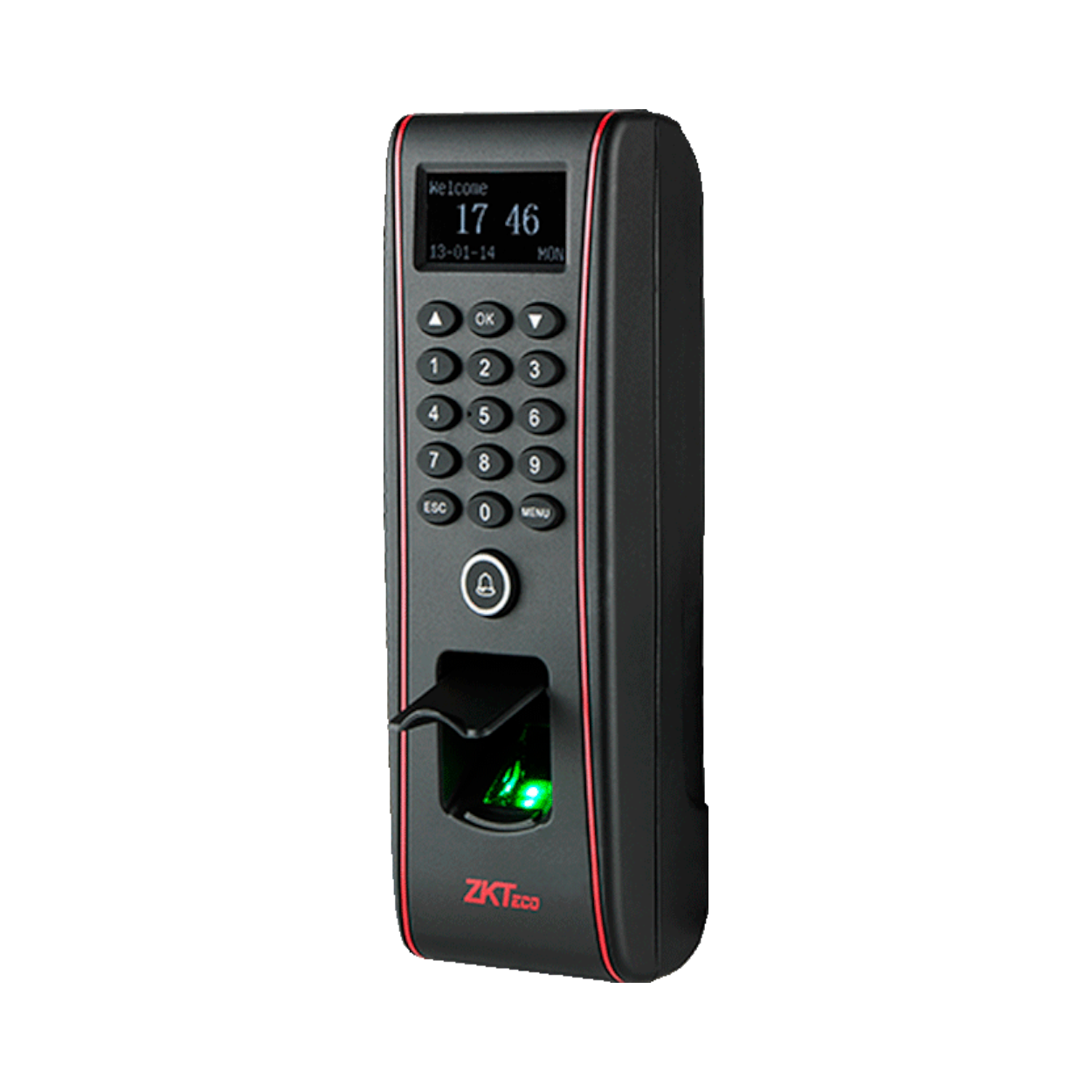 Control de Acceso Biométrico Exterior IP65 Huella + RFID + Clave | ZKTeco TF1700 - SILYMX