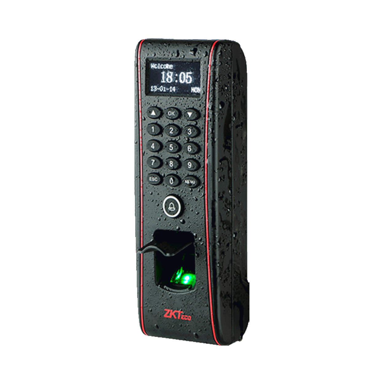 Control de Acceso Biométrico Exterior IP65 Huella + RFID + Clave | ZKTeco TF1700 - SILYMX