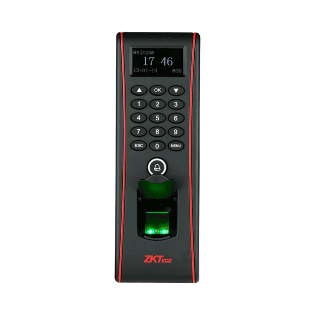 Control de Acceso Biométrico Exterior IP65 Huella + RFID + Clave | ZKTeco TF1700 - SILYMX