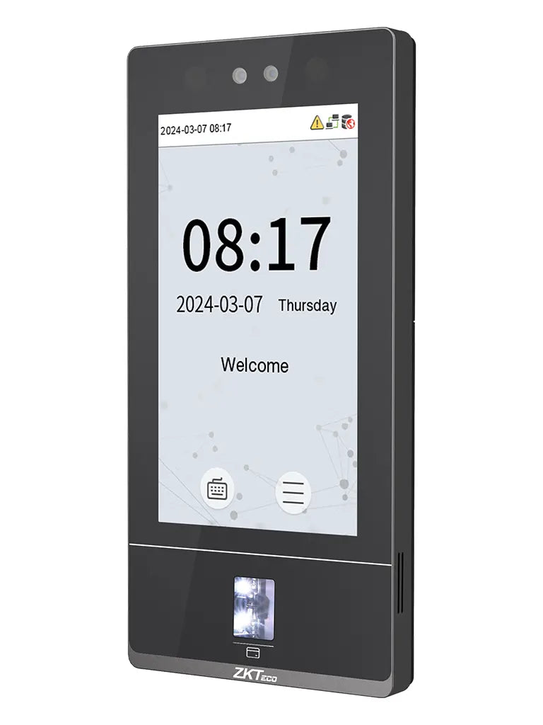 Control de Acceso y Asistencia Facial IP65 con 10,000 Rostros, Huella y Tarjeta 125 kHz ZKTeco SenseFace 7A