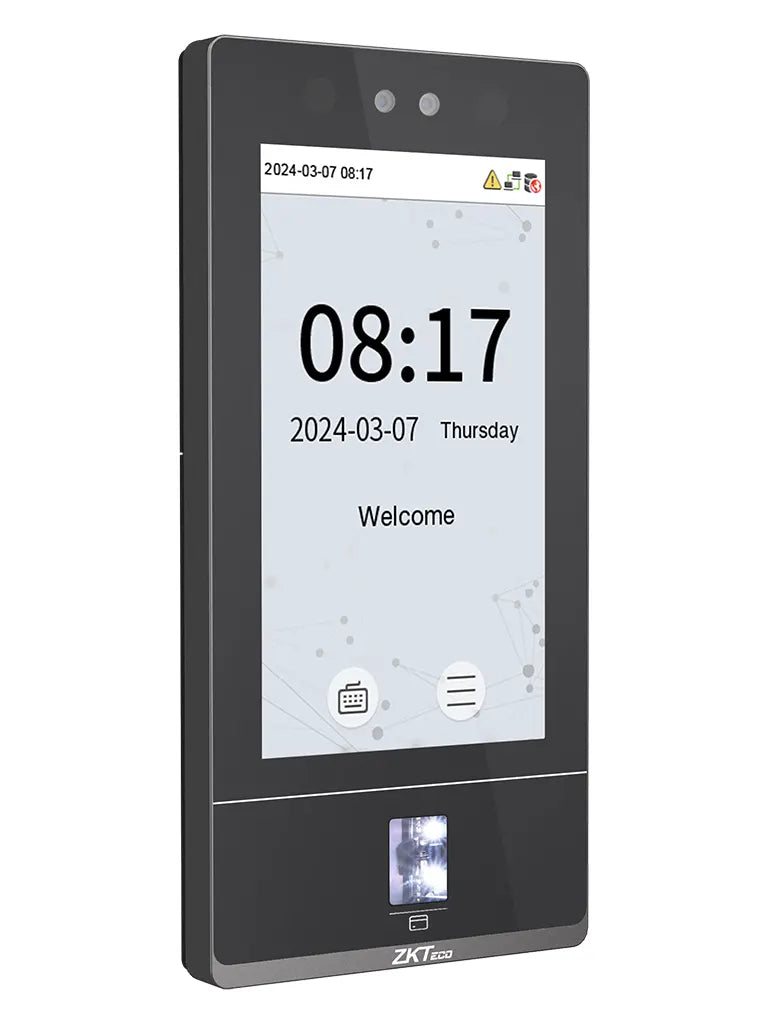 Control de Acceso y Asistencia Facial IP65 con 10,000 Rostros, Huella y Tarjeta 125 kHz ZKTeco SenseFace 7A