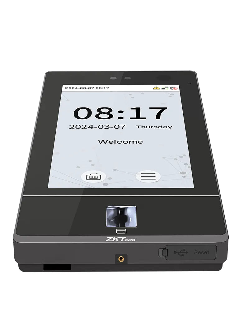 Control de Acceso y Asistencia Facial IP65 con 10,000 Rostros, Huella y Tarjeta 125 kHz ZKTeco SenseFace 7A