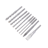 Juego con 10 piezas de brocas y cinceles SDS PLUS D-45820 - SILYMX