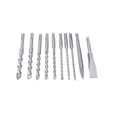 Juego con 10 piezas de brocas y cinceles SDS PLUS D-45820 - SILYMX