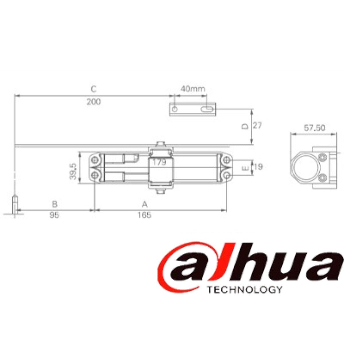 Brazo cierrapuertas automático para instalaciones en puertas DH-ASF102S - SILYMX