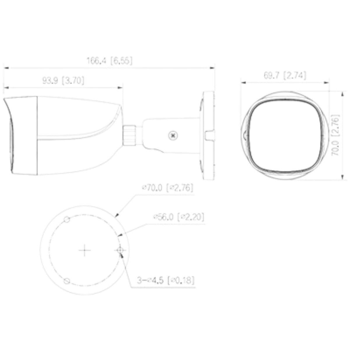 Cámara Bullet Full Color 1080p Lente De 2.8 Mm DH-HAC-HFW1209CMN-A-LED-S3 - SILYMX