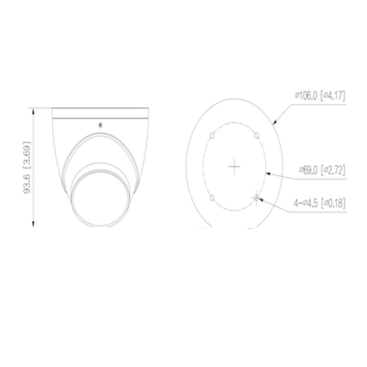 Camara Domo de 2 Megapixeles Iluminador Dual Inteligente+Full Color Lente de 2.8 mm 107 Grados Micrófono Integrado WDR Real de 130 dB 40 Metros de Iluminación IR y Visible IP67 DH-HAC-HDW1239TN-IL-A - SILYMX