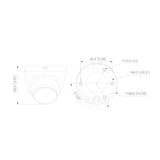 Camara Domo 4k  8 Megapixeles con Microfono Integrado  Lente de 2.8mm  106 Grados de Apertura  IR de 40 Metros  Super Adapt  Instalación Rápida  WDR Real de 120 dB  IP67  Soporta: CVI CVBS AHD TVI  DH-HAC-HDW1801TQN-A - SILYMX