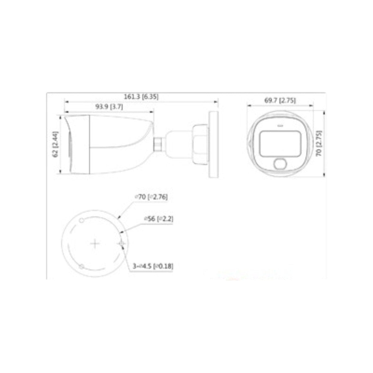 Cámara Bullet Dahua 5mp Full Color C/micro Led 20 Mts 2.8 Mm DH-HAC-HFW1509CN-A-LED - SILYMX