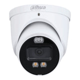 Camara Domo TioC de 5 Megapixeles Iluminador Dual Inteligente Lente de 2.8mm 111 Grados de Apertura 40 Metros de Iluminación Visible e IR Estrobo de Luz Roja y Azul Super Adapt Micrófono Integrado WDR Real DH-HAC-ME1509HN-A-PV - SILYMX