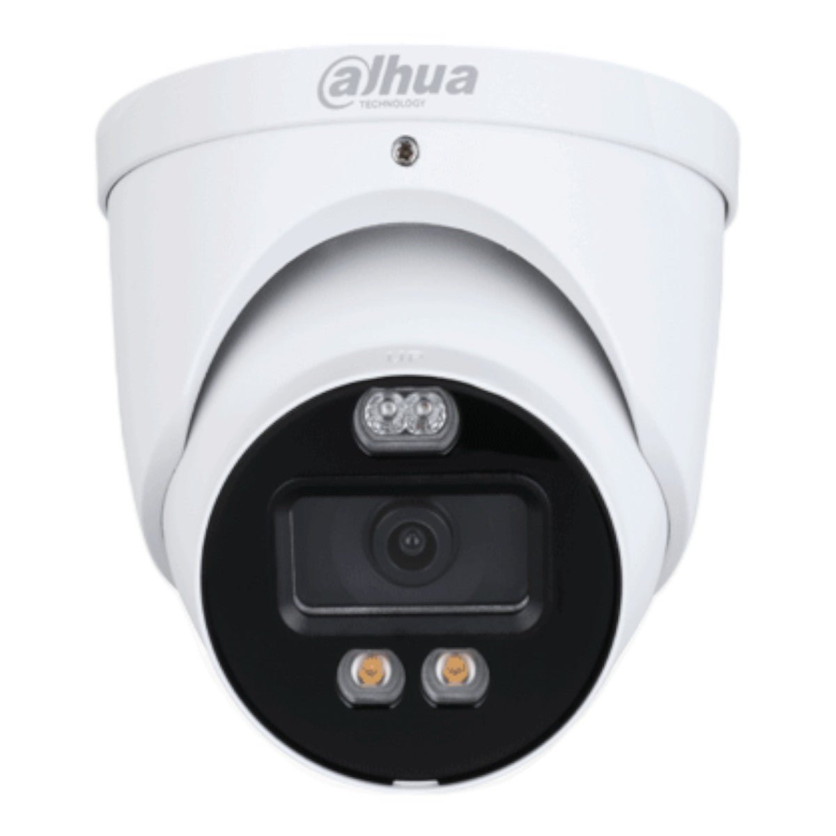 Camara Domo TioC de 5 Megapixeles Iluminador Dual Inteligente Lente de 2.8mm 111 Grados de Apertura 40 Metros de Iluminación Visible e IR Estrobo de Luz Roja y Azul Super Adapt Micrófono Integrado WDR Real DH-HAC-ME1509HN-A-PV - SILYMX