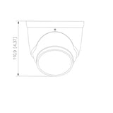 Camara Domo TioC de 5 Megapixeles Iluminador Dual Inteligente Lente de 2.8mm 111 Grados de Apertura 40 Metros de Iluminación Visible e IR Estrobo de Luz Roja y Azul Super Adapt Micrófono Integrado WDR Real DH-HAC-ME1509HN-A-PV - SILYMX