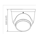 Camara Domo 4k Fullcolor Estrobo Luz Roja/azul 2.8mm 40mt Ir DH-HAC-ME1809HN-A-PV - SILYMX