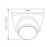 Cámara IP Eyeball 4 MP Iluminador dual inteligente Detección Humana IR LED30m 2.8 mm H.265+ 94° WDR 3D NR HLC BLC Micrófono Incorporado PoE IP67 DH-IPC-HDW1439V-A-IL - SILYMX