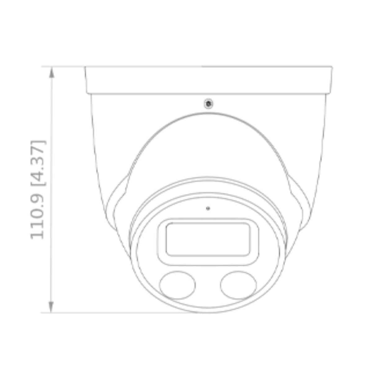 Camara IP Domo TiOC de 4 Megapixeles WizSense Lente de 2.8 mm Angulo de 101 Grados Iluminador Dual Sirena Estrobo Azul y Rojo IR 30m SMD 4.0 Micrófono Integrado Ranura MicroSD IP67 PoE DH-IPC-HDW3449H-AS-PV - SILYMX