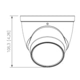 Cámara Domo de 5 MP WizMind Eyeball Lente Motorizado de 2.7 a 13.5 mm Ir de 40 m H.265+ Inteligencia Artificial Metadatos Detección de Rostros ePoE SMD 3.0 IP67 Ranura para MicroSD Acupik DH-IPC-HDW5541T-ZE - SILYMX