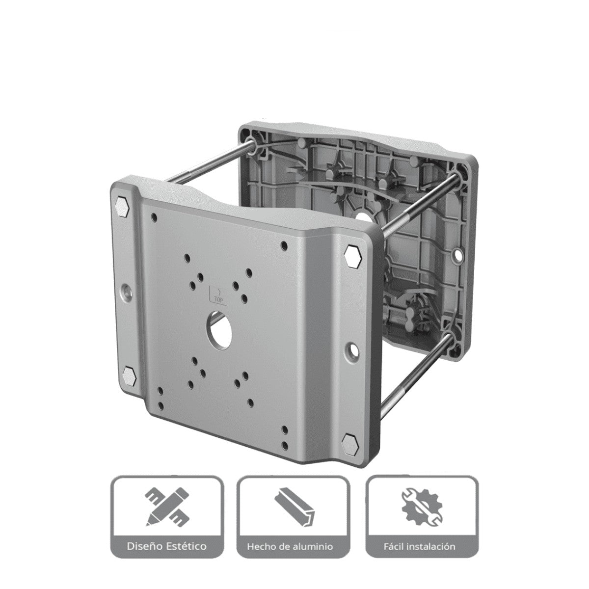 Montaje en Poste para Camaras PTZ y Cajas de Exterior Aluminio y Acero Compatible con Brazo PFB710W-SG  Compatible con cámara DH-PSDW81642ML-A360-D237 DH-PFA153-SG - SILYMX