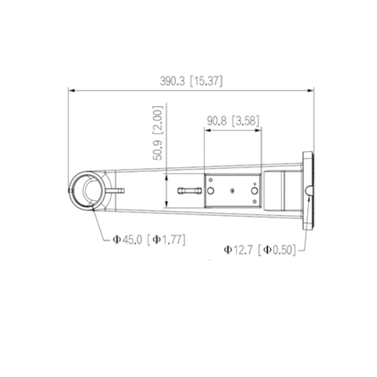 Soporte para montaje en pared Altamente compatible se puede utilizar con cámaras PTZ y dispositivos de imágenes térmicas Puerto exclusivo para una fácil depuración y mantenimiento DH-PFB7320W-SG - SILYMX