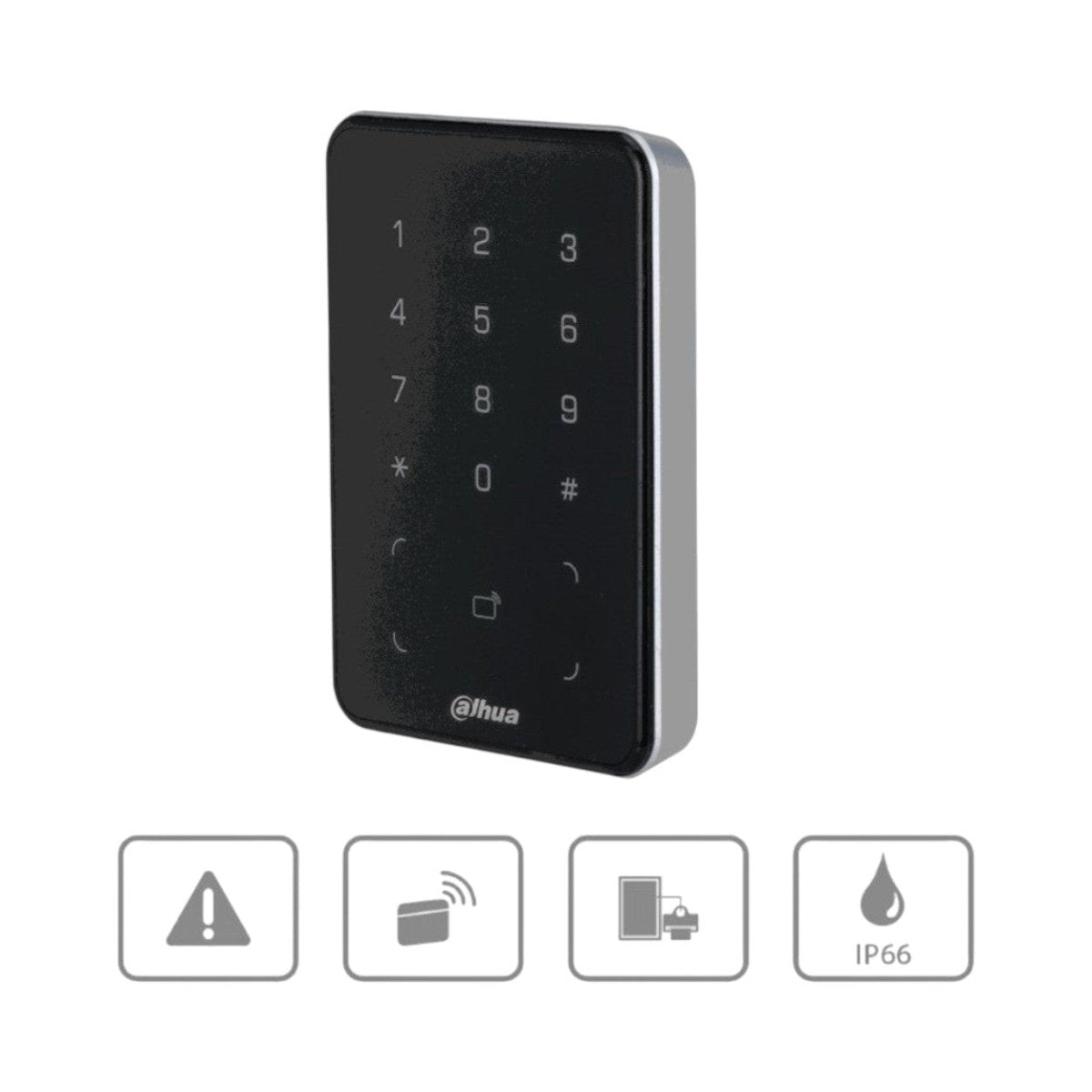 Lector de ProximidadDAHUADHI-ASR2101ALectora MiFare Teclado Táctil RS485 Wiegand IP66 13.56MHz Dahua DHI - ASR2101A - SILYMX