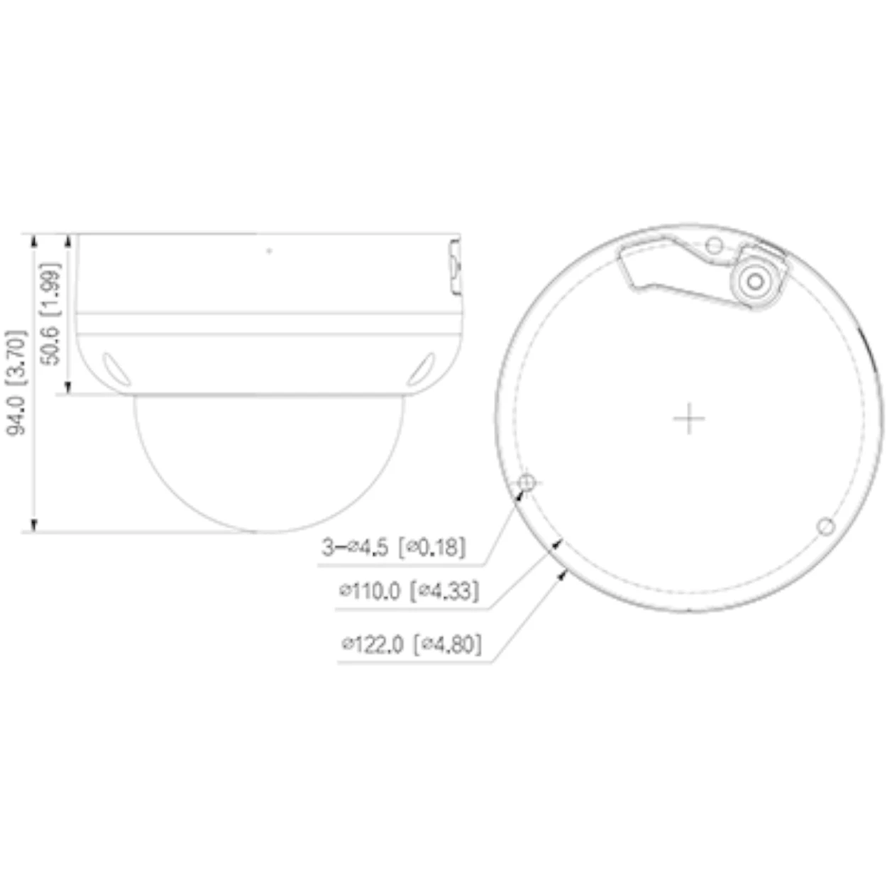 Cámara IP domo antivandálica de 4 MP con lente de 2.1 mm visión nocturna de 15 m IA WizSense PoE WDR H.265+ IP67 IK10 micrófono DH-IPC-HDBW3441R-AS-P - SILYMX