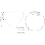 Cámara IP domo antivandálica de 4 MP con lente de 2.1 mm visión nocturna de 15 m IA WizSense PoE WDR H.265+ IP67 IK10 micrófono DH-IPC-HDBW3441R-AS-P - SILYMX