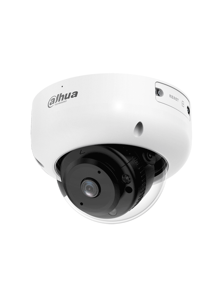 Cámara IP domo antivandálica de 4 MP con lente de 2.1 mm visión nocturna de 15 m IA WizSense PoE WDR H.265+ IP67 IK10 micrófono DH-IPC-HDBW3441R-AS-P - SILYMX