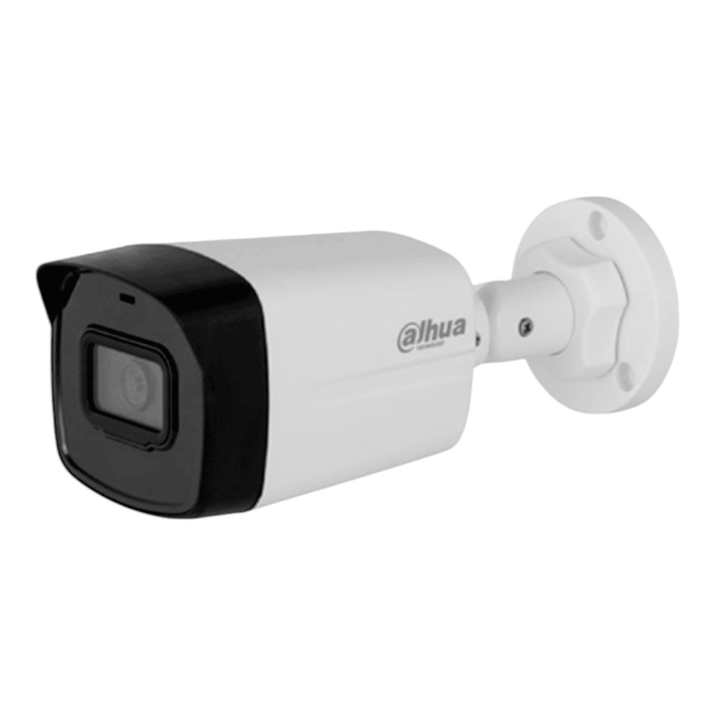 Camara IP Bullet de 2 MP lente 2.8 mm 99° de visión IR 30 m IP67 y PoE. Incluye DWDR 3D NR HLC BLC y compresión H.265+ para videovigilancia eficiente DH-IPC-B1E20